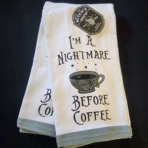 I'm a Nightmare Before Coffee Kitchen Towels
